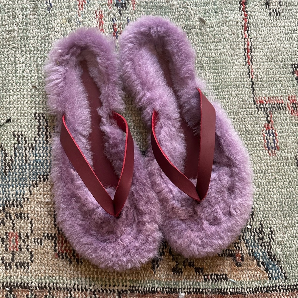 Tibi fur sandals
